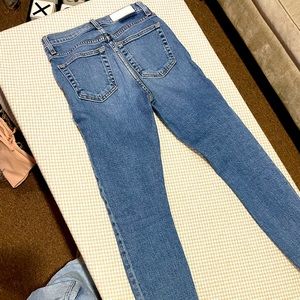 REDONE high rise skinny size 26 med blue